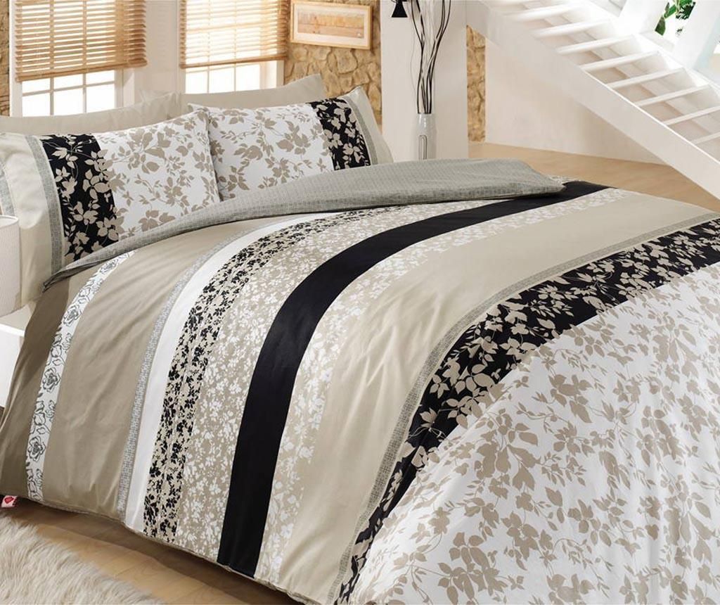 Lenjerie de pat King Ranforce Deborah 200x220 - Cotton Box, Gri & Argintiu de la Cotton Box